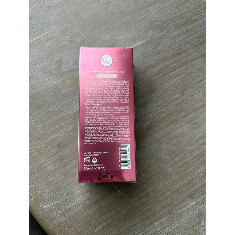 CC Cream Cathy Doll Korean Skin care expires 2028 SPF 50 oil control more